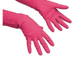 HANDSCHOEN MULTIGEBRUIK ROOD LARGE  VILEDA  10 STUKS