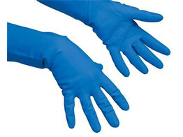 HANDSCHOEN MULTIGEBRUIK BLAUW MEDIUM  VILEDA  10 STUKS