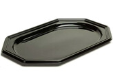 PLASTIEK SCHAAL ZWART PET  36   24 CM  10 STUKS