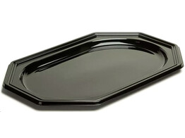 PLASTIEK SCHAAL ZWART PET  46   31 CM  10 STUKS